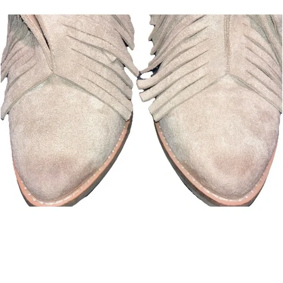 Coconuts by Matisse Shelton Ankle Boot Womens Sz 6.5 Faux Suede Fringe Point Toe - Picture 4 of 8